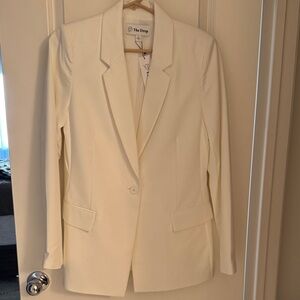 The Drop Women's Classic White Blazer